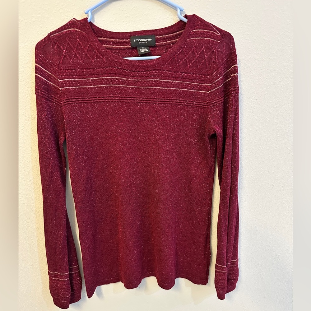 Maroon Shimmery Long Sleeve